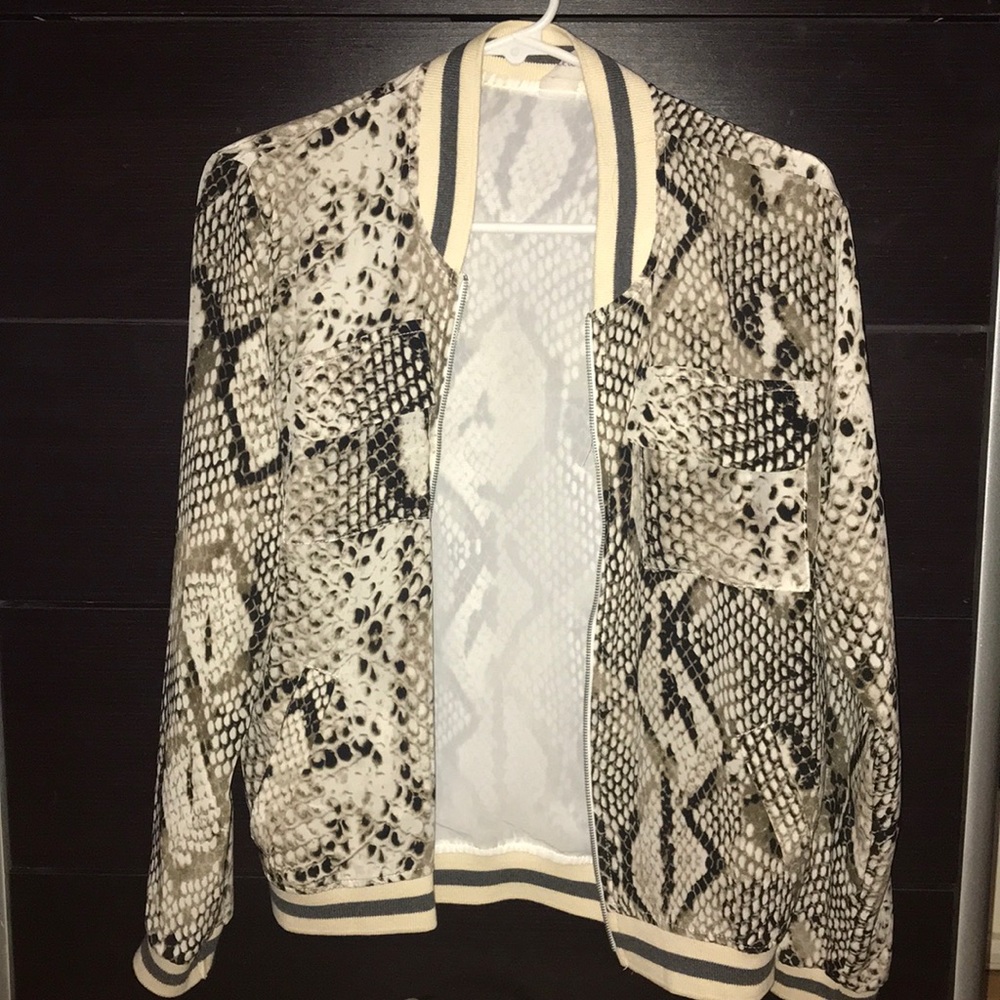 Snake skin print jacket